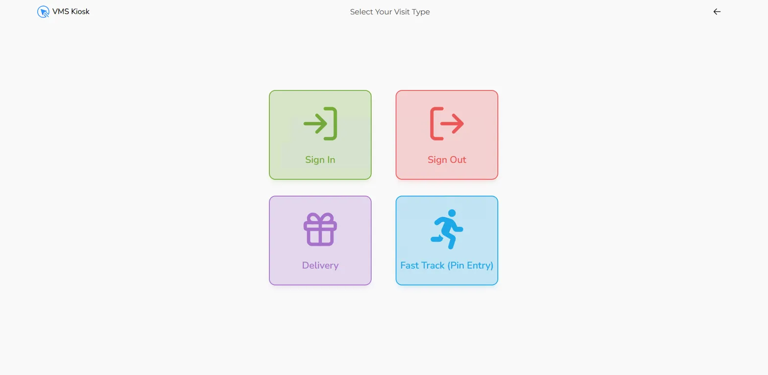 Visit Type Selection