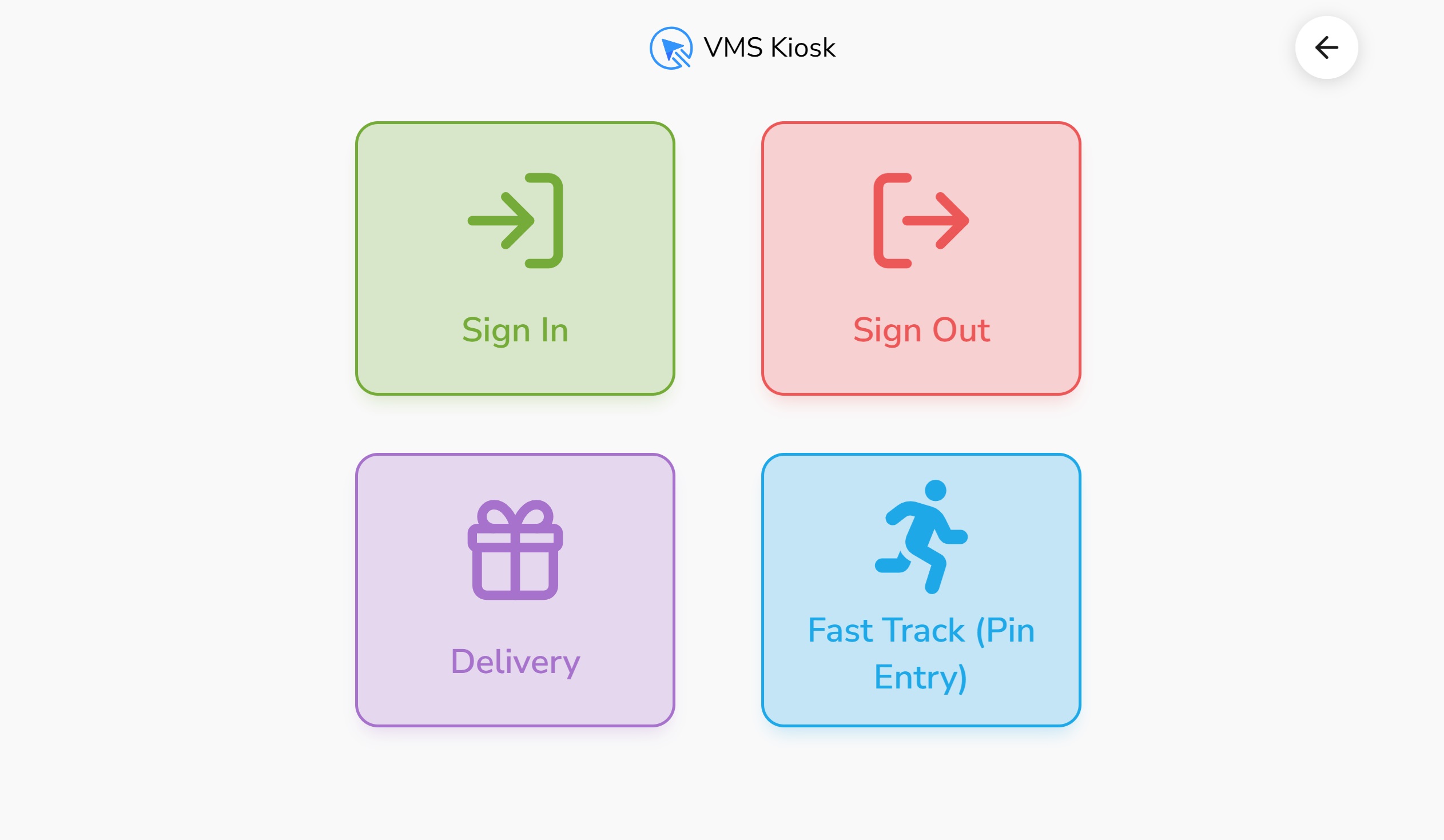 Visit Type Selection